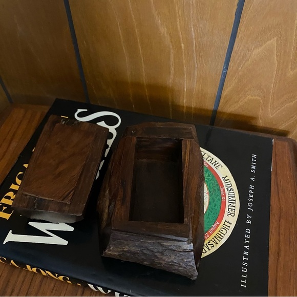 Vintage Burl wood / live edge / drift wood unique trinket box Jewelry box - Picture 10 of 10